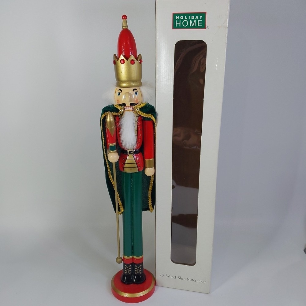 Home Accents Holiday 20" Wooden Christmas Nutcracker Vtg